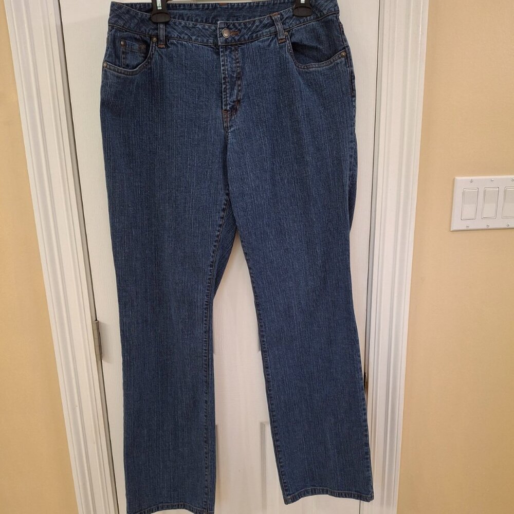 Amber Sun - Blue Denim 5-pocket Jeans - size 14